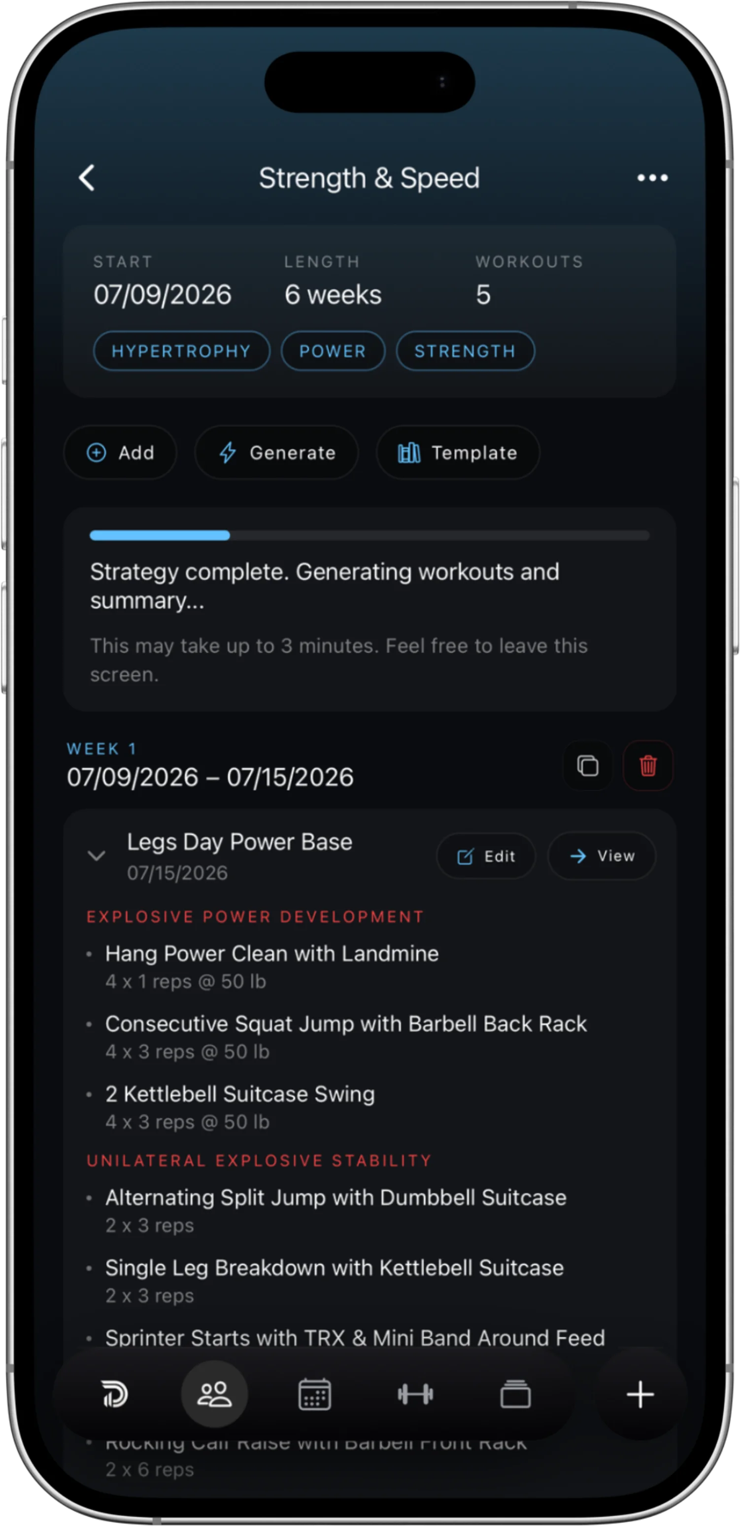 Generate Personalized Programs. in the Demotu app