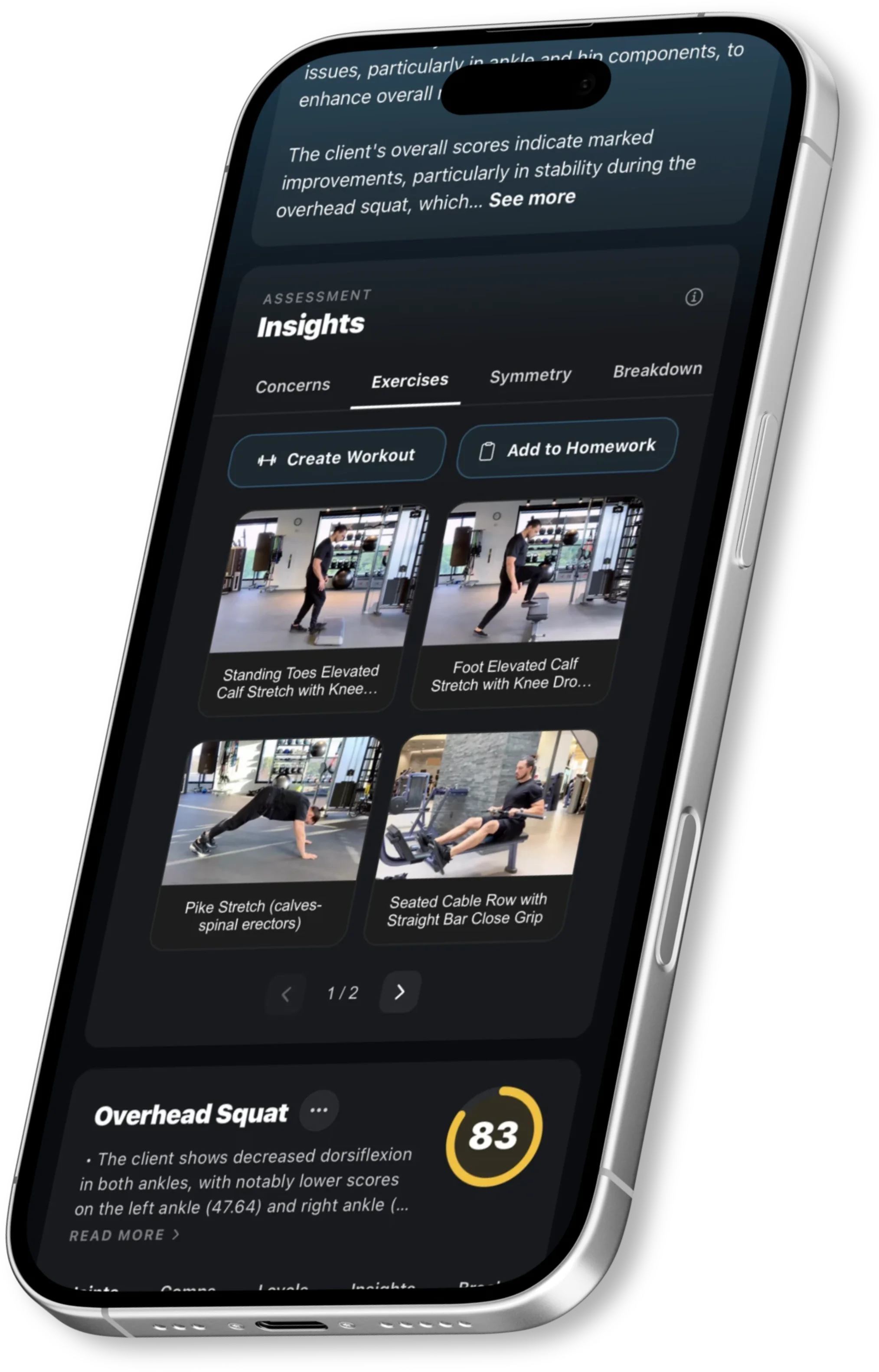 Recommend Corrective Exercises. in the Demotu app