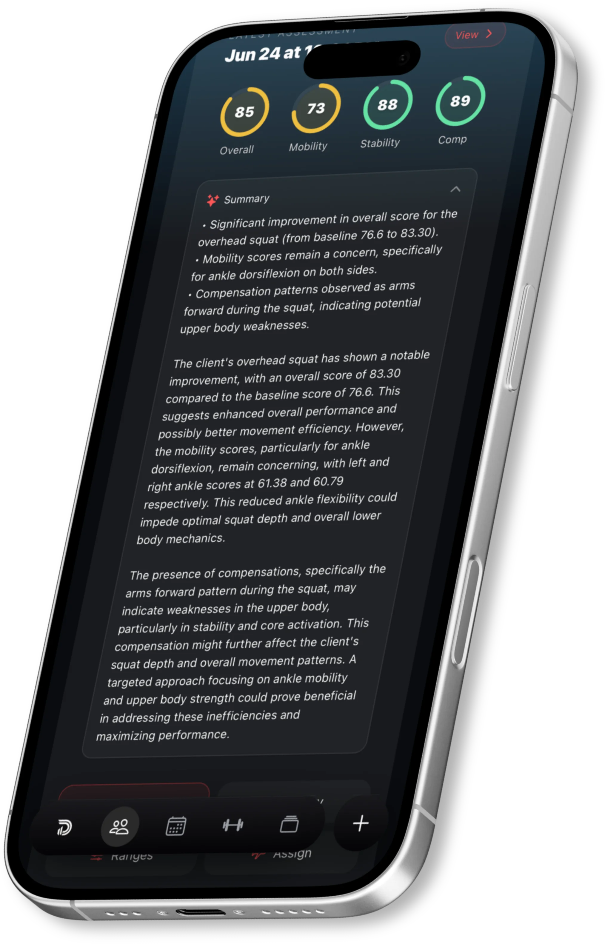 Summarize Assessments. in the Demotu app