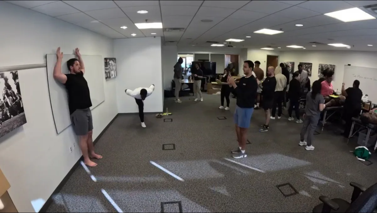 Demotu assessment in progress with UFL athletes
